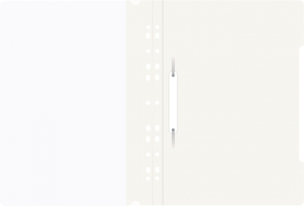 Папка-скоросшиватель Бюрократ PS-P20WH A4 прозрач.верх.лист боков.перф. пластик белый