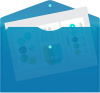 Конверт на кнопке Buro -PK120BU/BLU A4 пластик 0.12мм синий