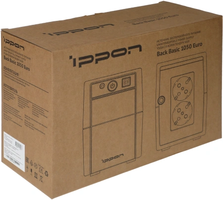Источник бесперебойного питания Ippon Back Basic 1050 Euro 600Вт 1050ВА черный