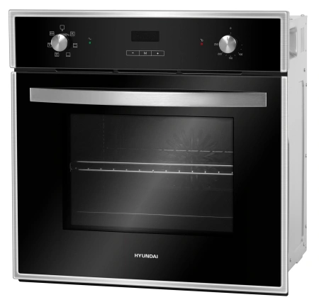 Духовой шкаф Электрический Hyundai HEO 6642 IX серебристый/черный