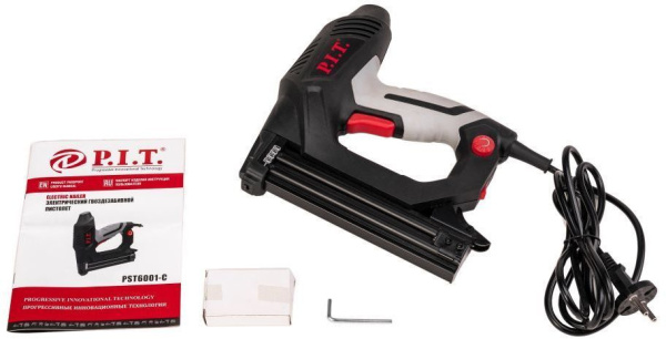 Степлер электрический P.I.T. PST6001-C скобы тип 18Ga: 15-25мм гвозди тип 18Ga: 15-32мм