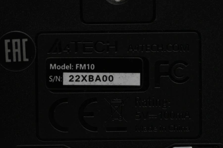 Мышь A4Tech Fstyler FM10 черный/синий оптическая (1600dpi) USB (4but)