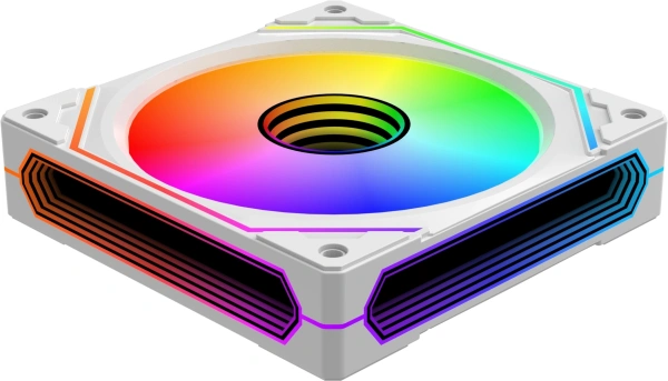 Вентилятор для корпуса Bloody BD-CF120ARGB5 LCD ARGB 120х120x25 белый 4-pin 26дБ (упак.:1шт) (BD-CF120ARGB5-WH) Ret