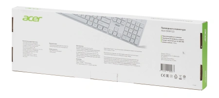 Клавиатура Acer OKW123 белый USB (ZL.KBDEE.00D)