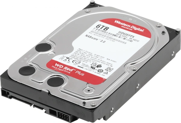 Жесткий диск WD SATA-III 6TB WD60EFPX NAS Red Plus (5640rpm) 256Mb 3.5"