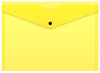 Конверт на кнопке Бюрократ Double Neon DNEPK803A4YEL A4 гориз. пластик 0.15мм желтый