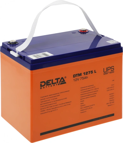 Батарея для ИБП Delta DTM 1275 L 12В 75Ач