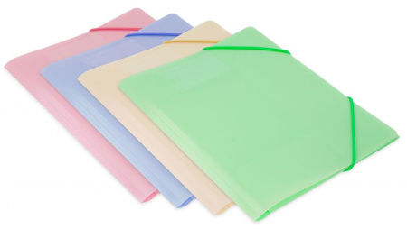 Папка на резинке Бюрократ Gems GEMPR05GRN A4 пластик кор.30мм 0.5мм зеленый турмалин карман для визитки