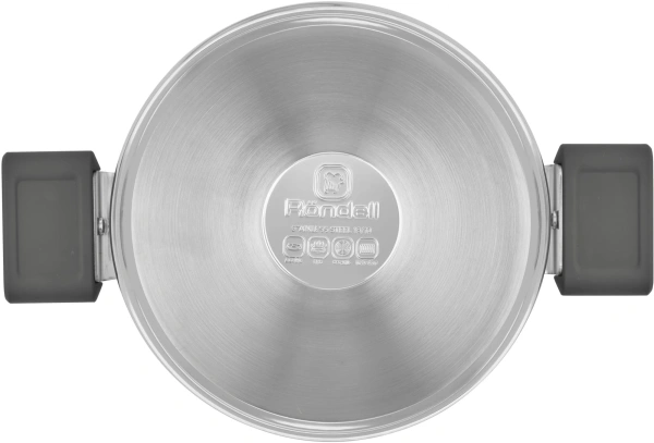 Кастрюля Rondell Quadro RDS-1597 5.1л. d=24см (с крышкой) стальной
