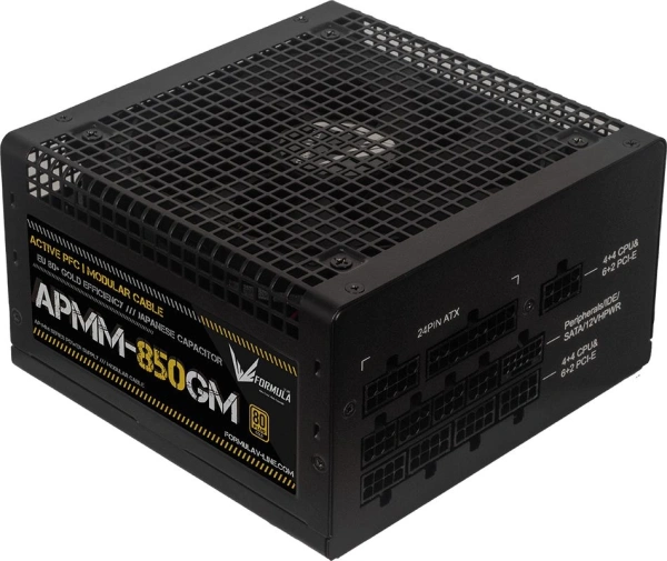 Блок питания Formula ATX 850W APMM-850GM Gen.5 80+ gold (20+4pin) APFC 120mm fan 8xSATA Cab Manag RTL