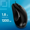 Мышь Оклик 185V2 черный оптическая (1200dpi) USB для ноутбука (3but)