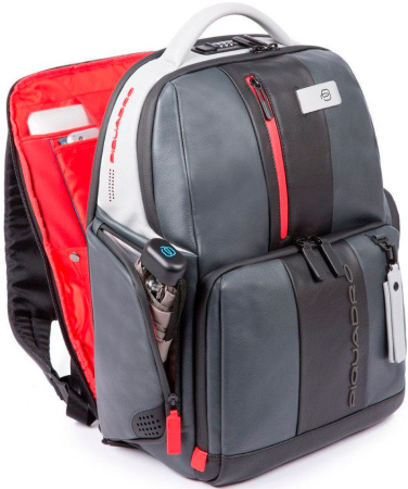 Рюкзак унисекс Piquadro Urban CA4550UB00BM/GRN серый/черный кожа