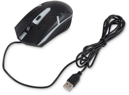 Мышь Оклик 398G черный оптическая (1000dpi) USB (3but)