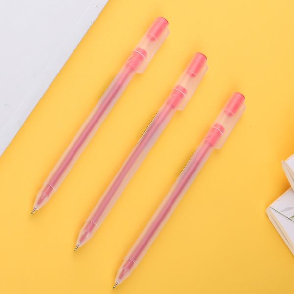 Ручка гелев. Deli A119-RD прозрачный красн. черн. линия 0.5мм