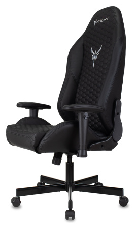 Кресло игровое Knight Neon черный соты эко.кожа с подголов. крестов. металл