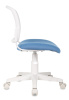 Кресло детское Бюрократ CH-W296NX белый TW-15 сиденье голубой 26-24 сетка/ткань крестов. пластик пластик белый