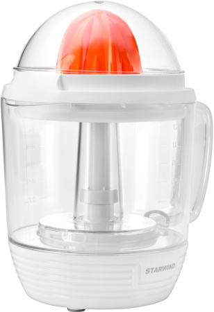 Соковыжималка цитрусовая Starwind SJ 1241 30Вт рез.сок.:1200мл. белый/прозрачный