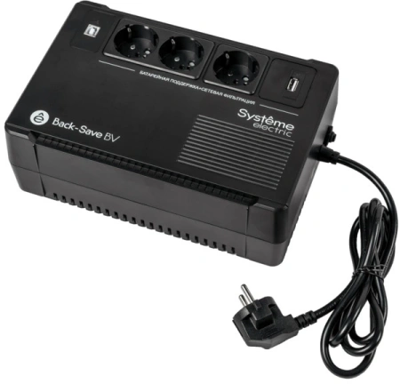 Источник бесперебойного питания Systeme Electriс BV BVSE600RS 360Вт 600ВА черный