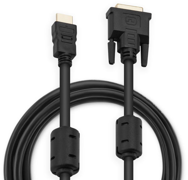 Кабель Buro HDMI-19M-DVI-D-10M HDMI (m) DVI-D (m) 10м феррит.кольца черный