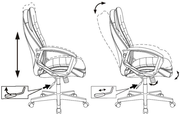 Кресло руководителя Бюрократ T-9950LT черный эко.кожа крестов. пластик