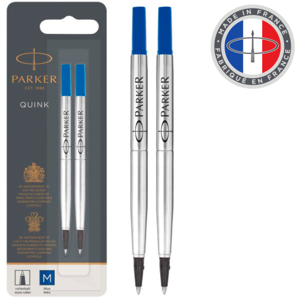 Стержень роллер Parker Quink Z01 (CW1950327) M 0.7мм синие чернила блистер (2шт)