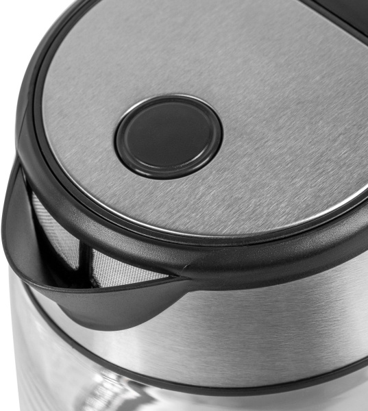 Чайник электрический Galaxy Line GL 0558 1.7л. 2200Вт нержавеющая сталь/черный корпус: стекло/пластик (ГЛ0558Л)