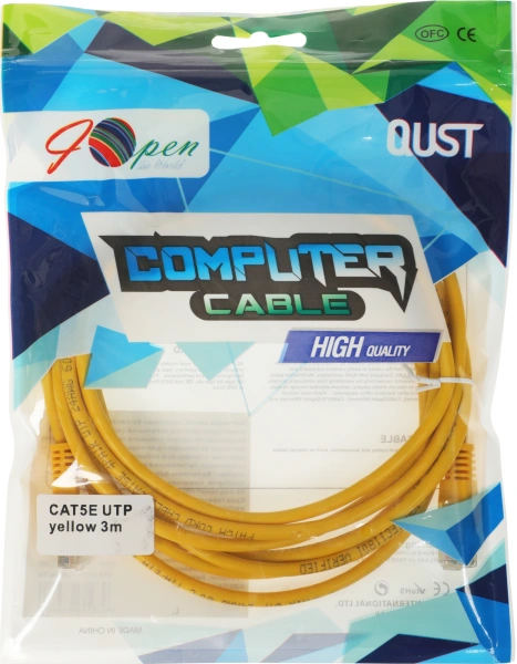 Патч-корд ANP511_3M_Y UTP 4 пары cat5E CCA molded 3м желтый outdoor RJ-45 (m)-RJ-45 (m)