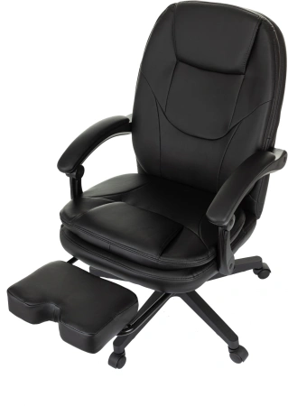 Кресло руководителя Бюрократ CH-868N-BF черный эко.кожа крестов. пластик подст.для ног