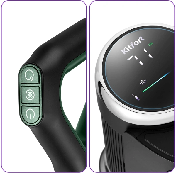 Пылесос моющий Kitfort КТ-5259 200Вт черный/зеленый