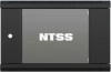 Шкаф коммутационный NTSS (NTSS-W6U6060GS-BL) настенный 6U 570x600мм пер.дв.стекл 60кг черный 19.5кг