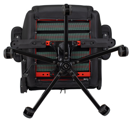 Кресло игровое Knight Neon черный соты эко.кожа с подголов. крестов. металл