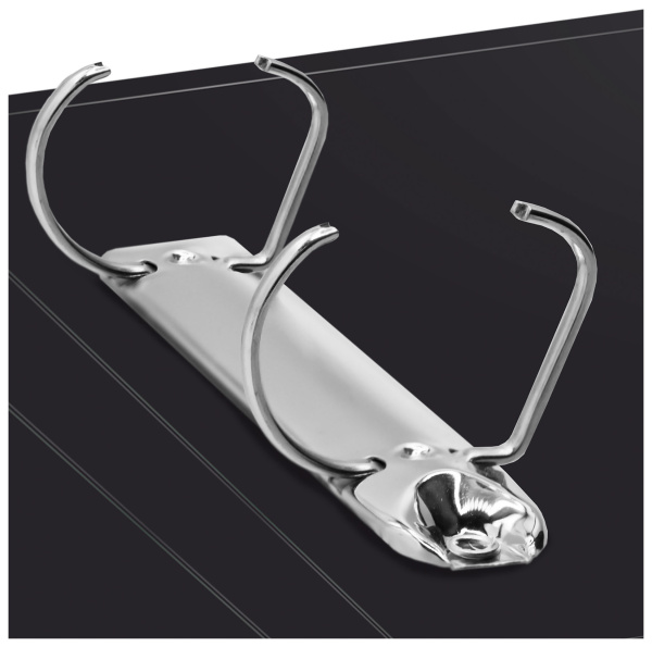 Папка на 2-х кольцах Silwerhof Perlen 271957-77 A4 1мм кор.38мм внутр. с вставкой серебристый металлик