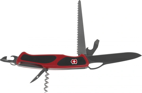 Нож перочинный Victorinox RangerGrip 79 (0.9563.MC) 130мм 12функц. красный/черный карт.коробка