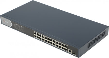 Коммутатор Hikvision DS-3E0526P-E 25G 1SFP 24PoE+ 270W неуправляемый