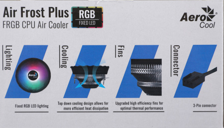 Устройство охлаждения(кулер) Aerocool Air Frost Plus Soc-AM5/AM4/1151/1200/1700 3-pin 24dB Al 110W 360gr LED Ret