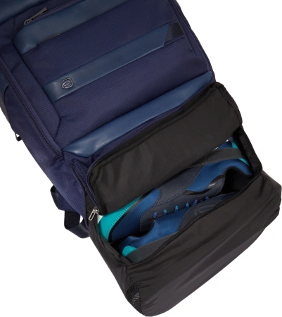 Рюкзак мужской Piquadro Nevet CA6489W132/BLU темно-синий ткань/натур.кожа