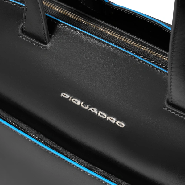 Деловая сумка женская Piquadro Blue Square BD6680B2/N с отделением для ноутбука черный натур.кожа