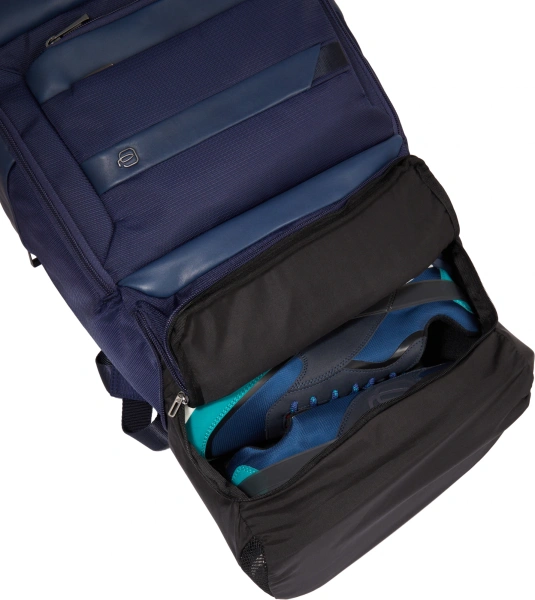 Рюкзак мужской Piquadro Nevet CA6489W132/BLU темно-синий ткань/натур.кожа