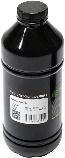 Тонер Cactus CS-RK-THМ247 черный флакон 400гр. (в компл.:чип) для принтера Катюша Р247/М247