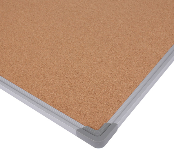 Доска пробковая Deli E39053 пробка коричневый 60x90см алюминиевая рама