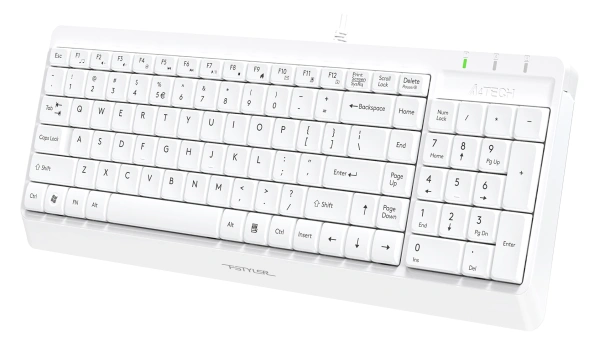 Клавиатура + мышь A4Tech Fstyler F1512 клав:белый мышь:белый USB (F1512 WHITE)