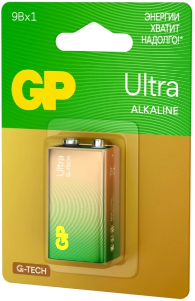 Батарея GP Ultra Alkaline 1604AUA21-5CRSBC1 9V (1шт) блистер