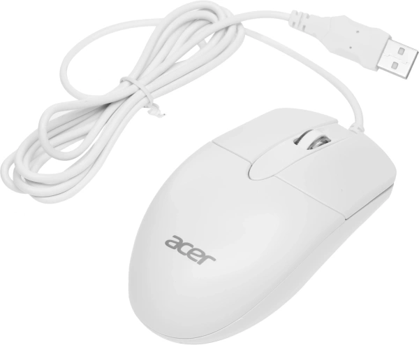 Мышь Acer OMW300 белый оптическая (1200dpi) USB (3but)