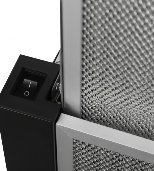 Вытяжка встраиваемая Hyundai HBH 6230 BK черный управление: кулисные переключатели (1 мотор)