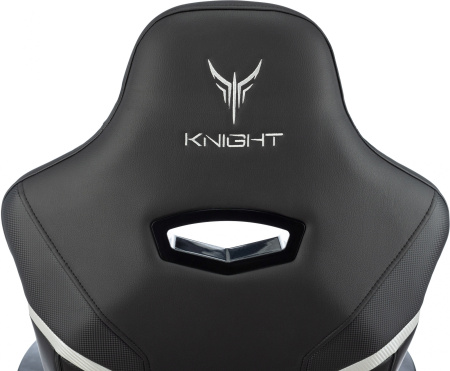 Кресло игровое Knight Thunder 5X черный эко.кожа крестов. металл