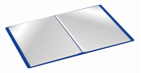 Папка с 80 прозр.вклад. Buro -ECB80BLUE A4 пластик 0.7мм синий