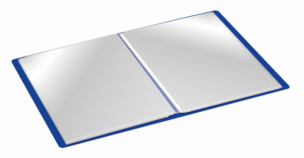 Папка с 80 прозр.вклад. Buro -ECB80BLUE A4 пластик 0.7мм синий