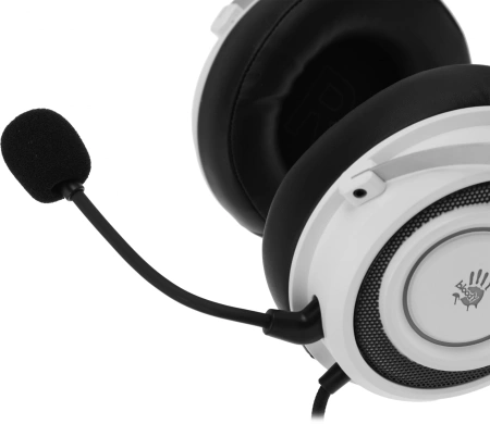 Наушники с микрофоном A4Tech Bloody G535 белый/черный 2м мониторные USB оголовье (G535 (BLACK+WHITE) USB)