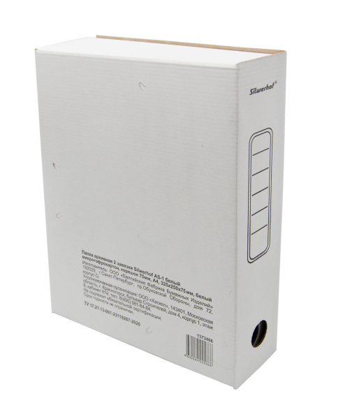 Папка архивная 2 завязки Silwerhof ПАЗ-75БЕЛЫЙ микрогофрокартон корешок 75мм 250x325x75мм белый