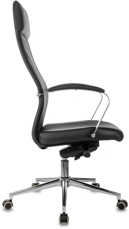 Кресло руководителя Бюрократ CH-610SL-Lux черный эко.кожа крестов. металл хром